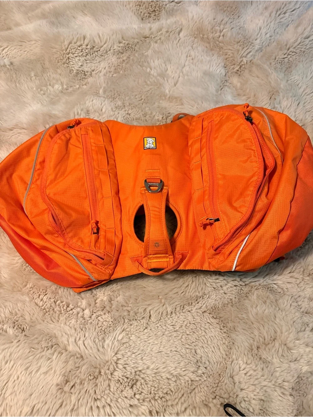 RuffWear Orange Dog Life Jacket with Safety Handle